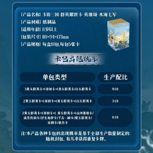 KaYou The Three Kingdoms Amine Game Collection Trading Cards Wave 6 New Sealed